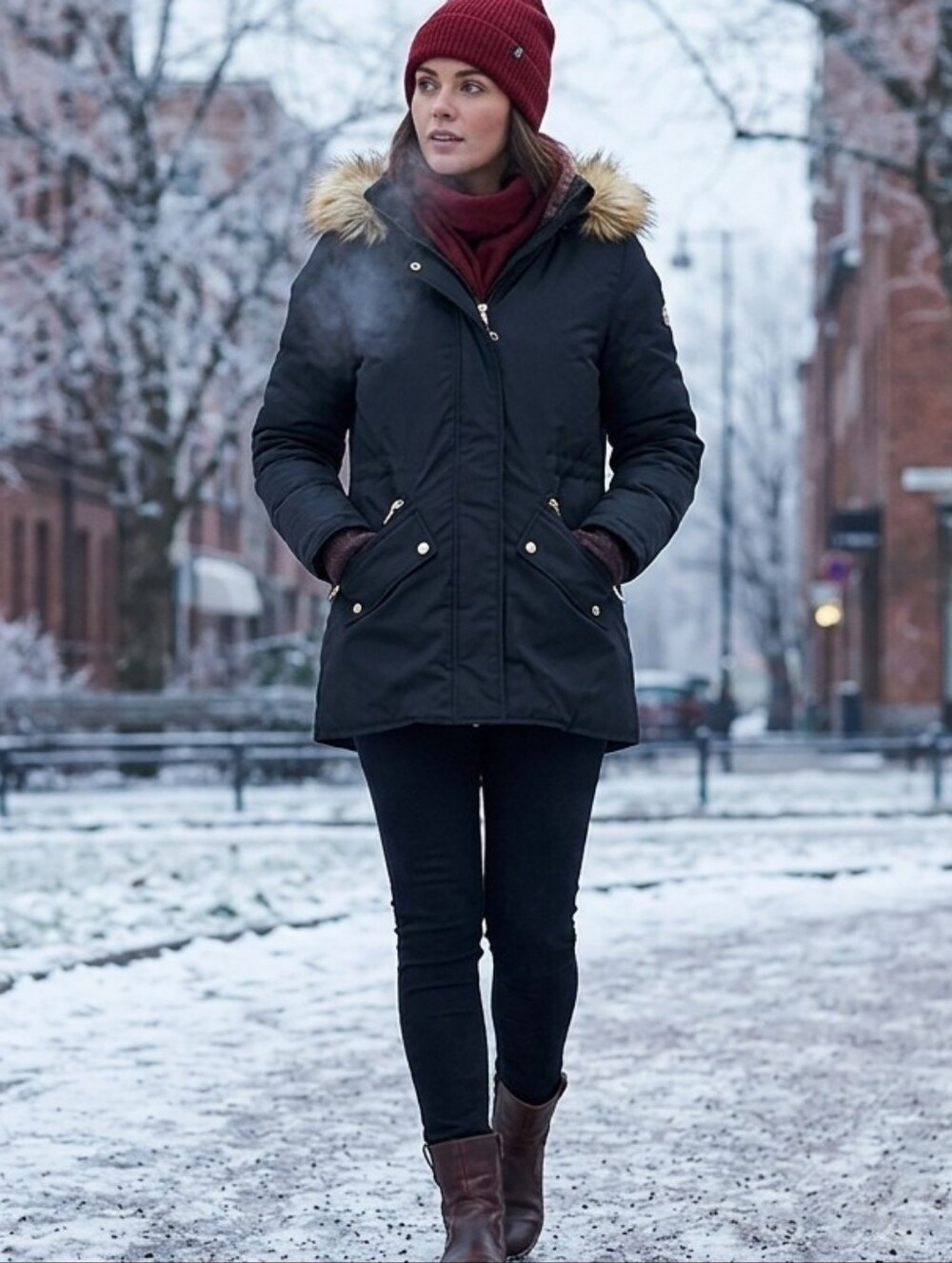 Adrienne Vittadini Down Filled Parka